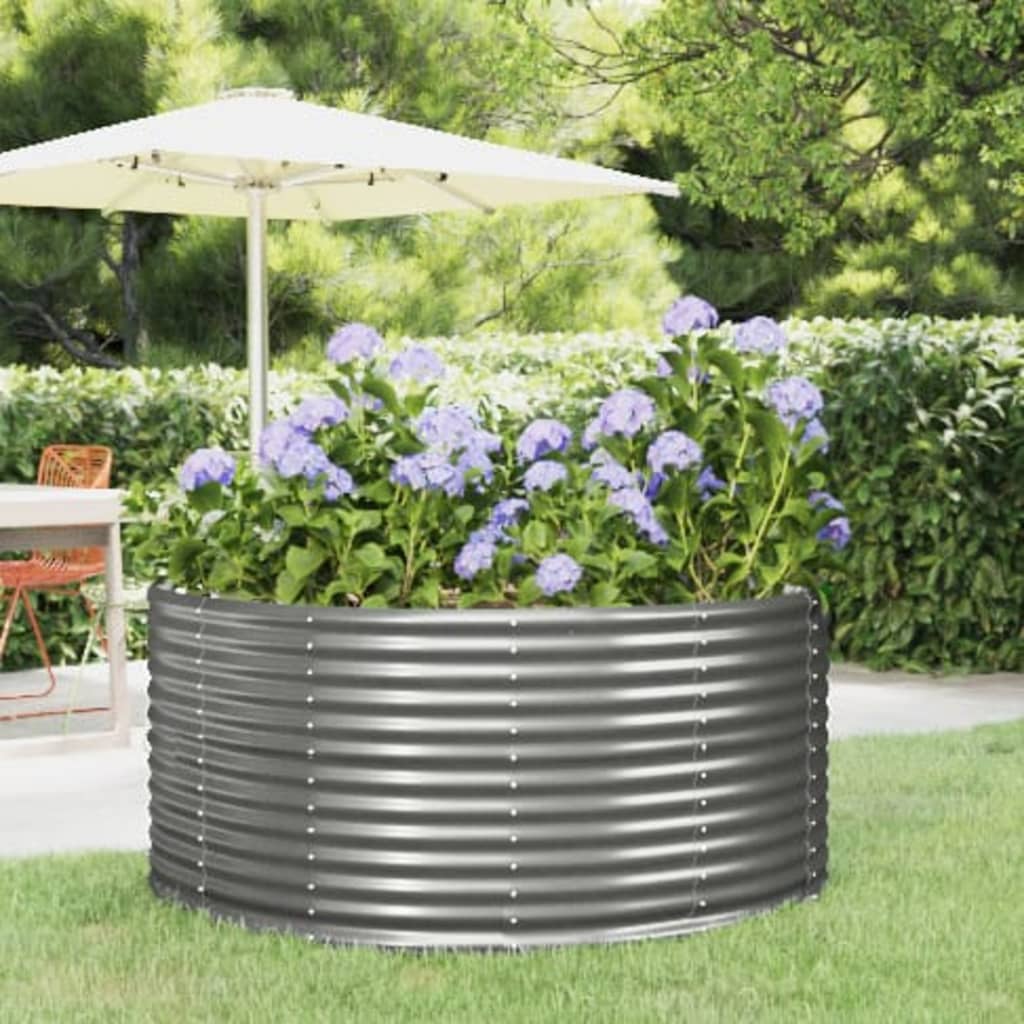 vidaXL Garden Raised Bed Patio Outdoor Raised Planter Box Powder-coated Steel-7